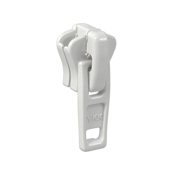 #10 Coil Zipper Single Pull: White