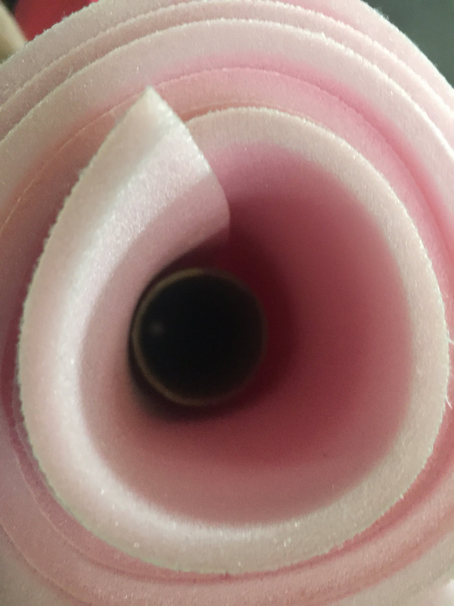 1/4" Pink Foam Roll: Cloth Backing
