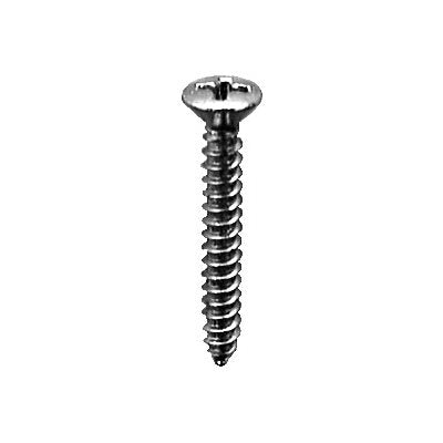 8 X 7/8 PHILLIPS OVAL HEAD TAP SCREW CHROME